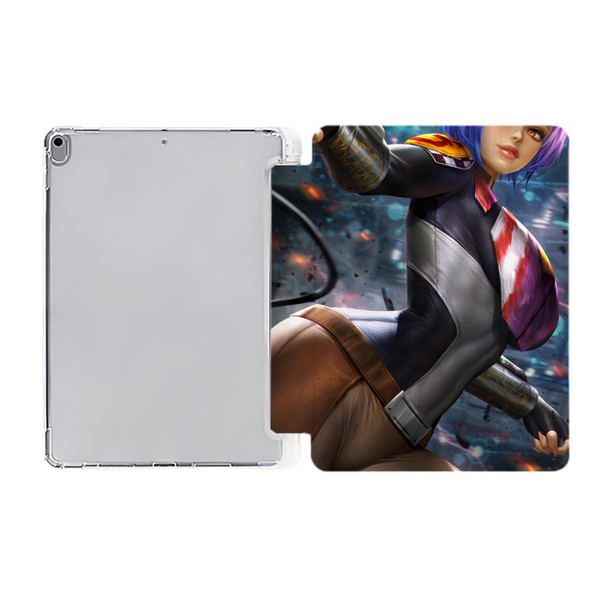 （画像用） スター・ウォーズ Star Wars IPad ケース ペン収納付き 三つ折りスタンド PUレザー×シリコン 対応機種9.5/10.5/10.9インチ